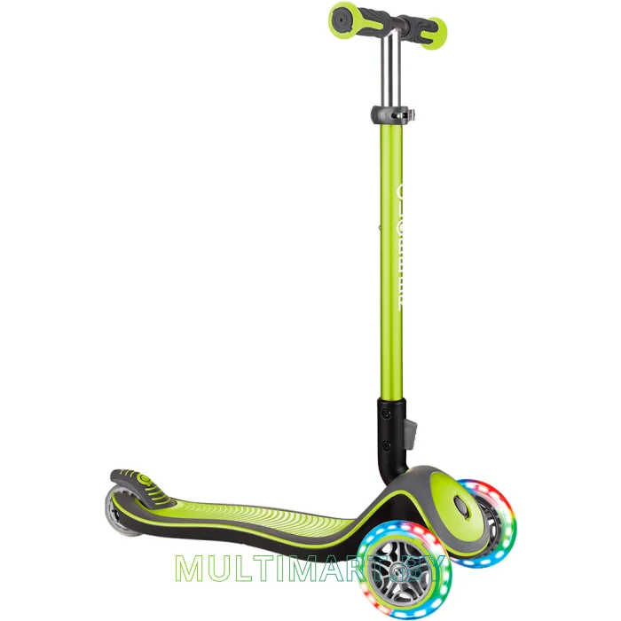 Самокат Globber Elite Deluxe Lights (зеленый)